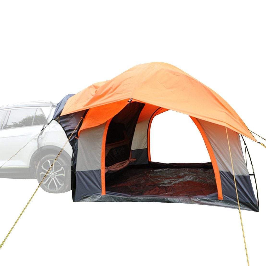 Cort auto spate 1-2 persoane Vanit ME64, portocaliu, montaj rapid, rezistent la UV si apa, ideal pentru camping si hayon