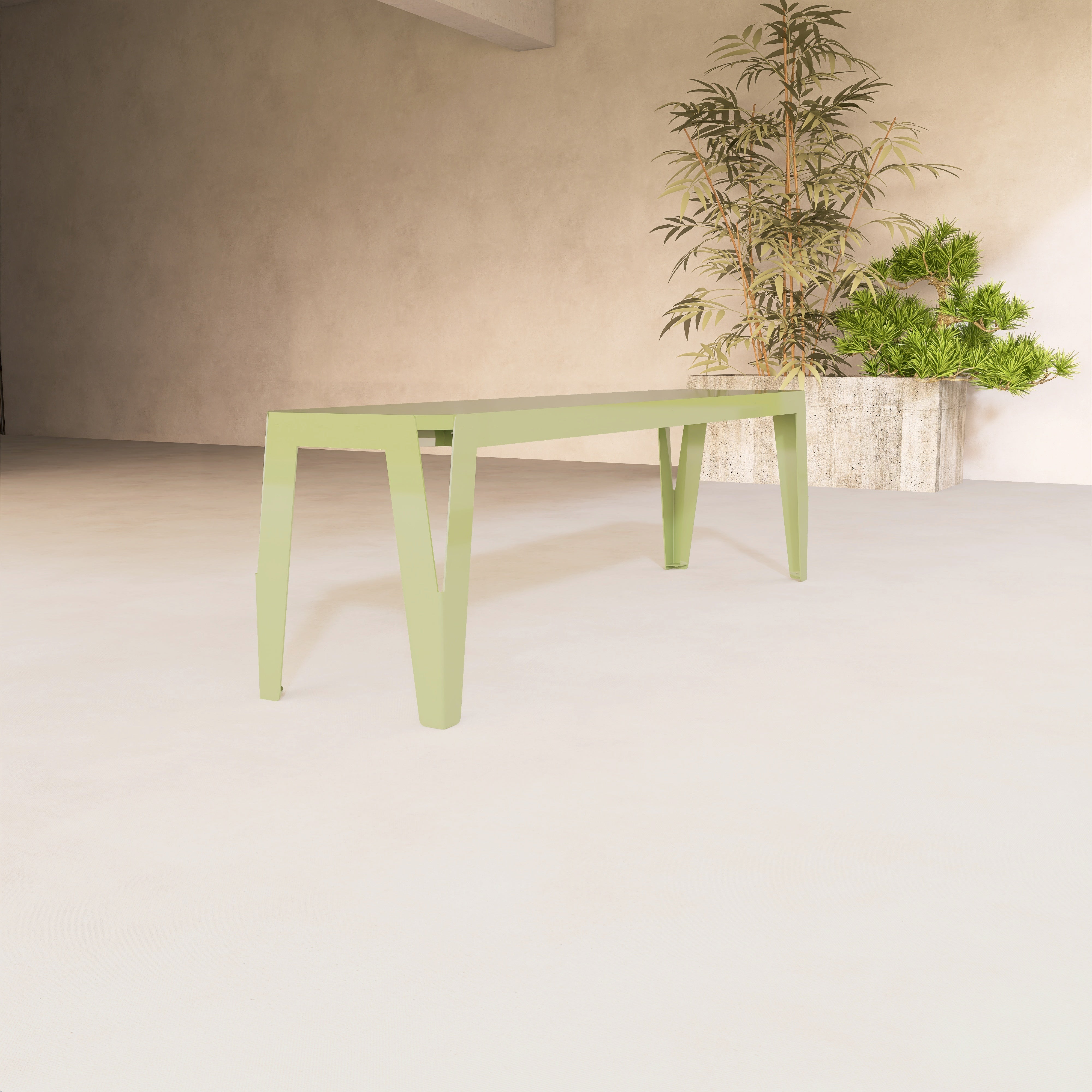 Bancuta metalica SPIC pentru terasa sau gradina, colorata si rezistenta la intemperii