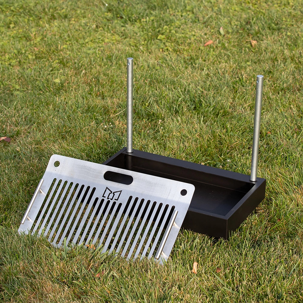 Gratar portabil 1 MAI din otel si inox, cu design compact si suprafata de gatit reglabila