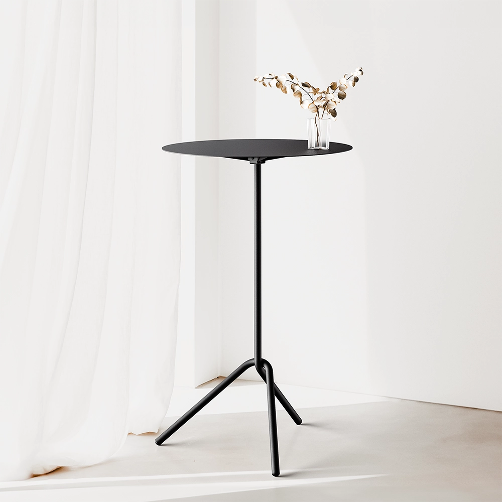 Masa metalica autoportanta, model LIBELULA, cu design minimalist, potrivita pentru interior si exterior, usor de montat si relocat