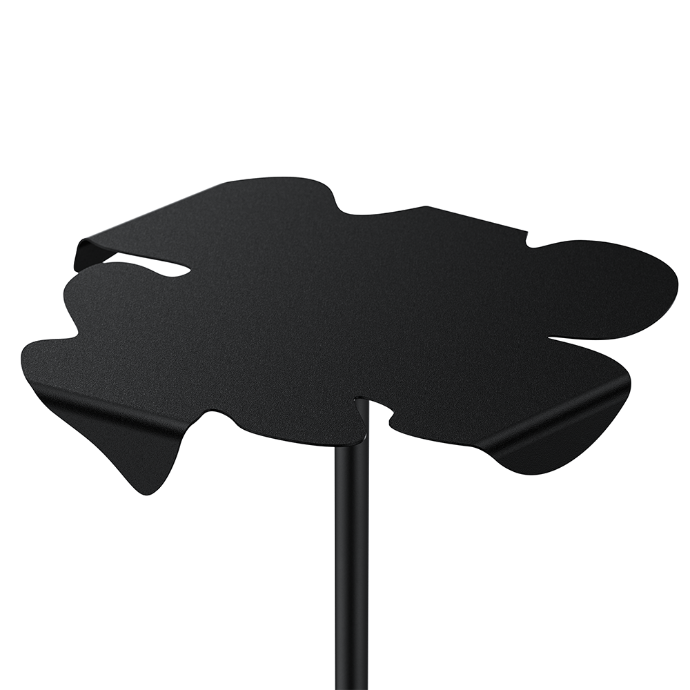 Masa metalica autoportanta, model ROUA, cu design fluid inspirat din miscare apei, potrivita pentru interior si exterior, durabila si rezistenta