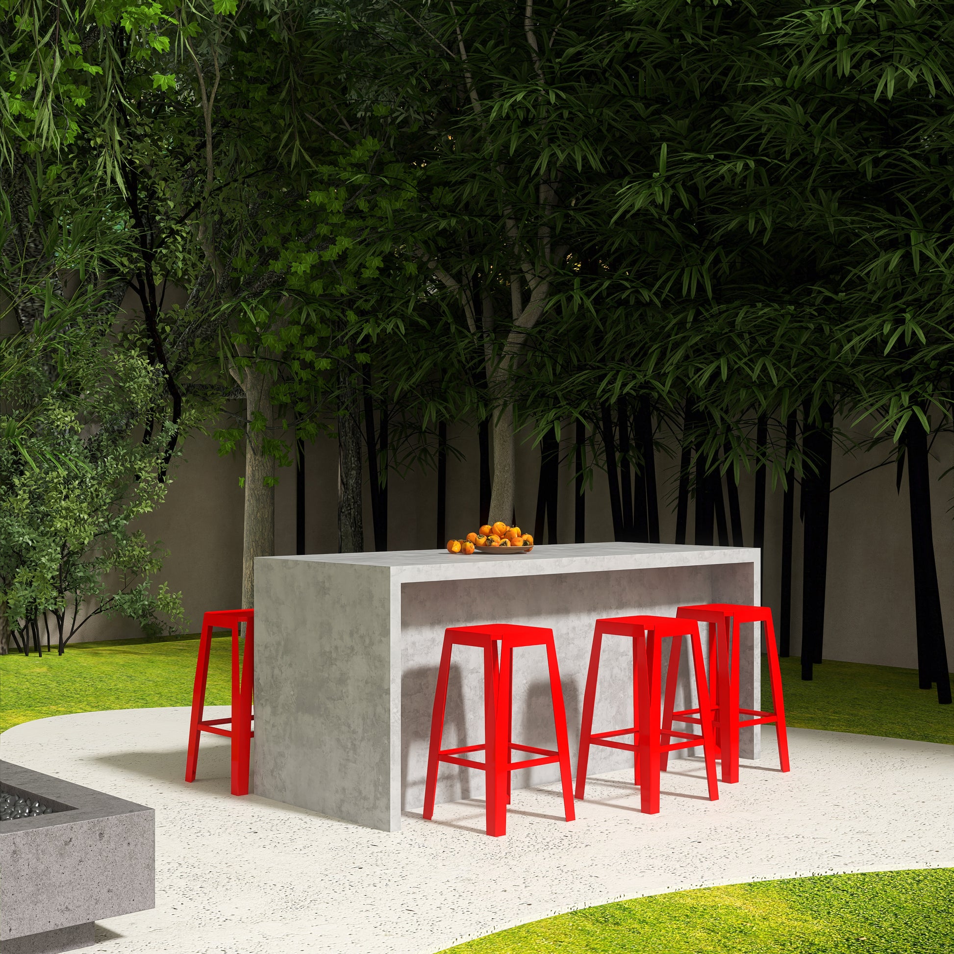 Scaun metalic de bar SPIC, ideal pentru gradini, terase, balcoane si zone de relaxare in aer liber, oferind confort si rezistenta